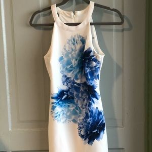 Guess White Floral Pop Dress